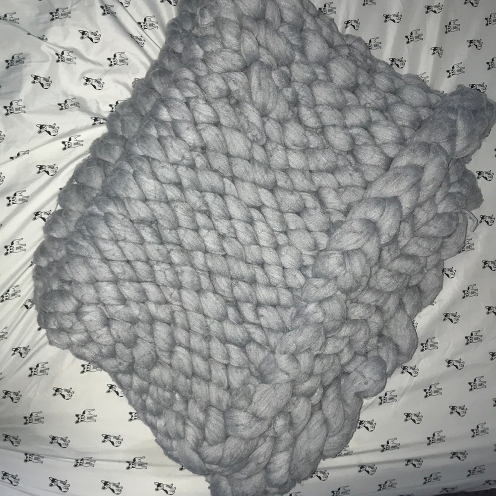Hand knitted blanket